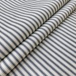 Ian Mankin Britannia Collection Ticking Stripe 1 Striped Dark Navy Fabric FA044-153