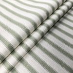 Ian Mankin The Sage and Mint Collection Ticking Stripe 2 Striped Sage Fabric FA045-059